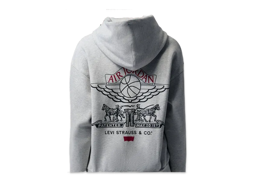Nike Jordan x LEVI'S Heavyweight Fleece Zip Hoodie "Grey"