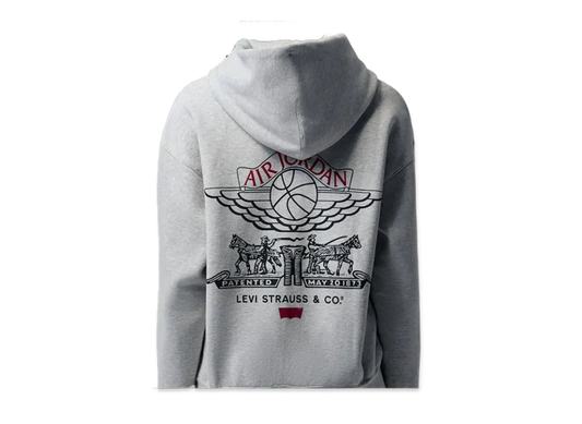 Nike Jordan x LEVI'S Heavyweight Fleece Zip Hoodie "Grey"