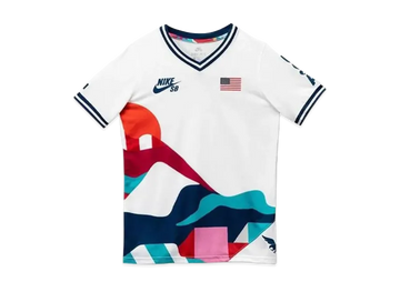 Maillot de skateboard Nike x Parra SB Team USA "White Brave Blue"