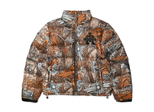 Chrome Hearts x Nike x Drake NOCTA Leather Cross Patch Puffer Jacket "Multi"