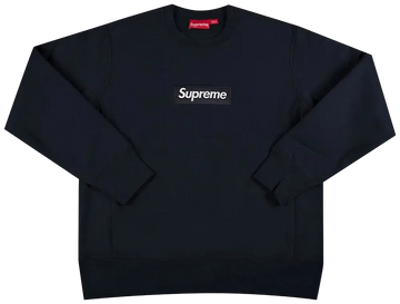 Black Supreme sweatshirt on a white background