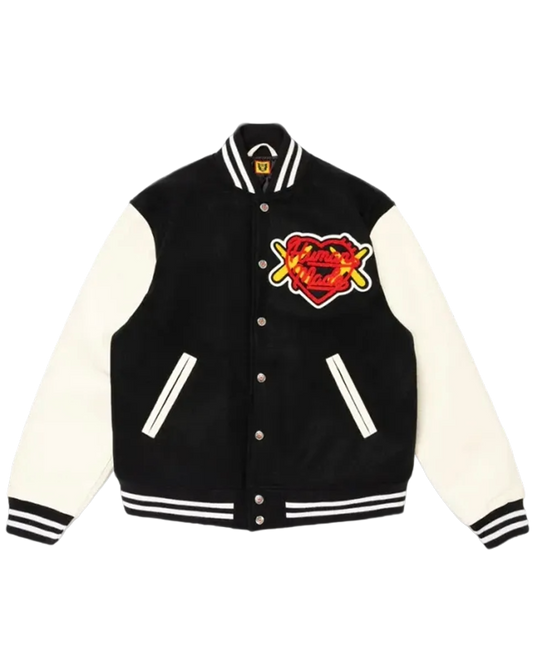 HUMAN MADE x KAWS Made Varsity Jacket I Black