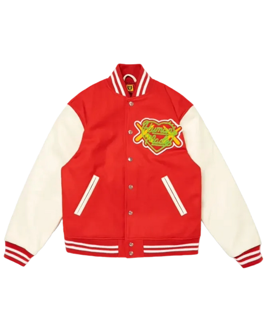 HUMAN MADE x KAWS Made Varsity Jacket I Red