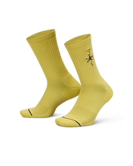 Jordan x Travis Scott Everyday Cushion Crew Socks "Yellow"