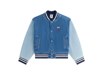 Veste universitaire en jean Kith x Nike Kids « Mystic Navy »