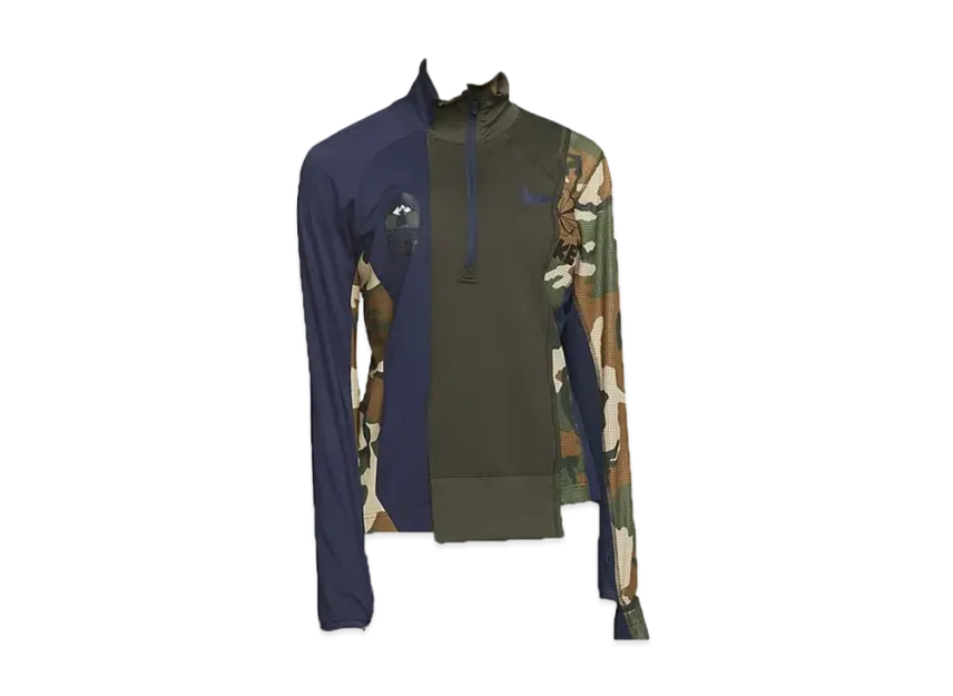 Nike x Sacai Women's Half Zip Running Jacket "Obsidian"