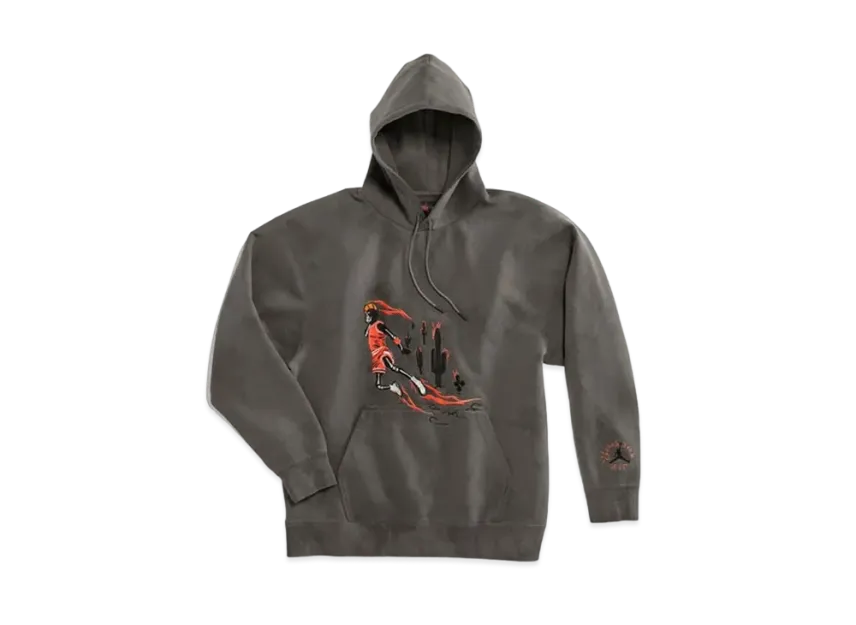 Air Jordan x Travis Washed Suede Hoodie "Grey"