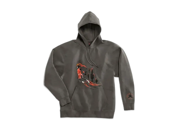 Sweat à capuche en daim lavé Air Jordan x Travis "Grey"