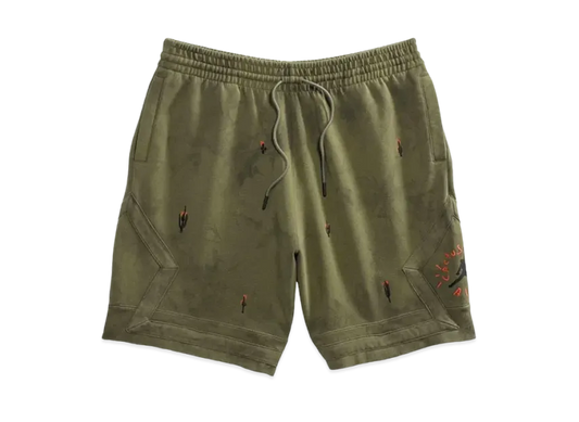 Air Jordan x Travis Washed Suede Shorts "Olive"
