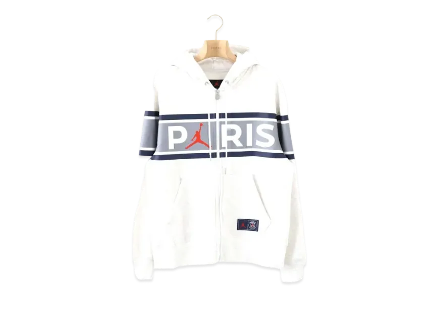 Jordan Paris Saint-Germain Full Zip Fleece Parker "Grey"