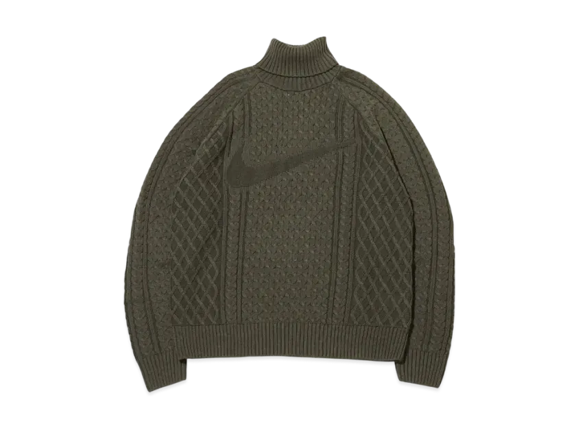 Nike M NL Swoosh Cable Knit Turtleneck "Cargo Khaki"