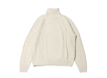Nike M NL Swoosh Cable Knit Turtleneck "Light Bone"