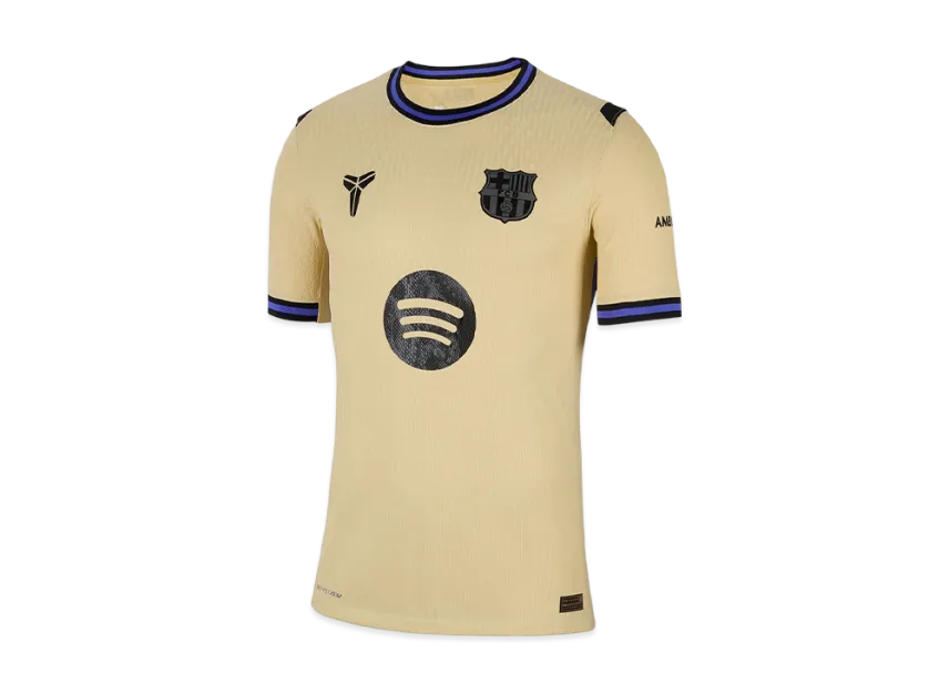 Maillot authentique Nike x Kobe FC Barcelone 2025/26 de foot extérieur Dri-FIT ADV "Team Gold"