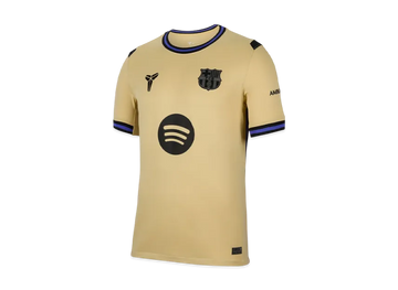 Nike x Kobe FC Barcelona 2025/26 Stadium Away Dri-FIT Soccer Replica Jersey "Team Gold" HJ4603-784