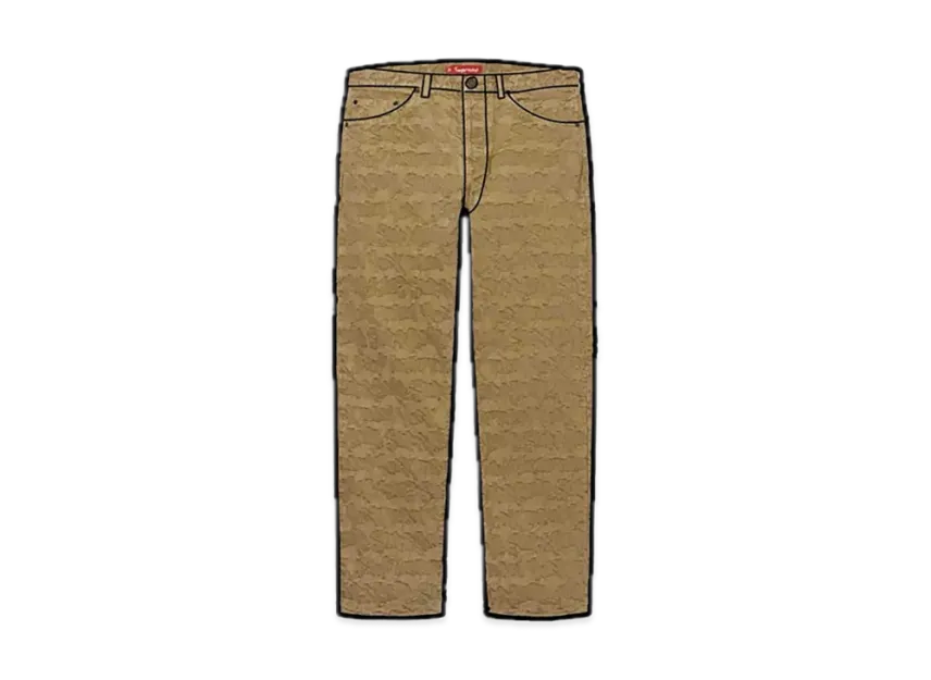 Supreme Fat Tip Jacquard Regular Jean "Olive"