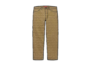 Supreme Fat Tip Jacquard Regular Jean "Olive"