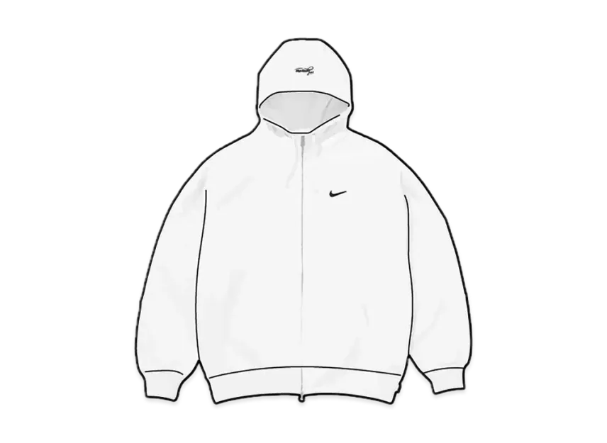 Supreme x Nike Zip Up Hooded Sweatshirt "White"