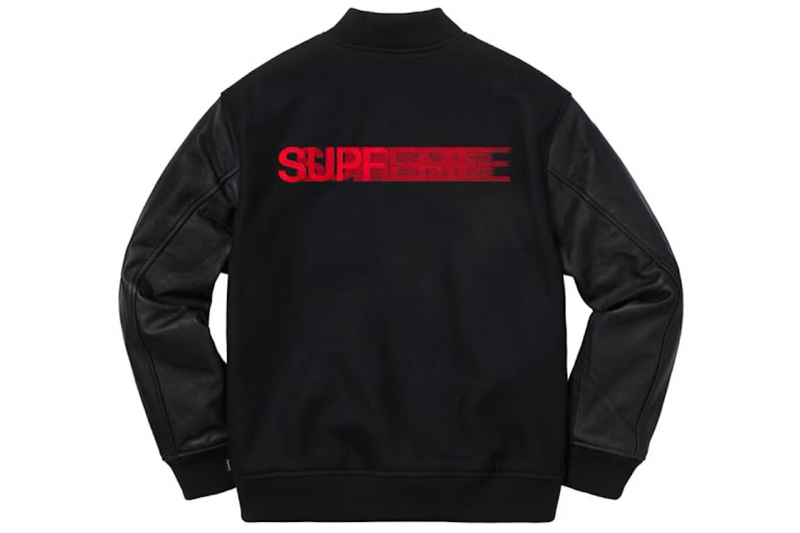 Supreme Motion Logo Varsity Jacket "Black"