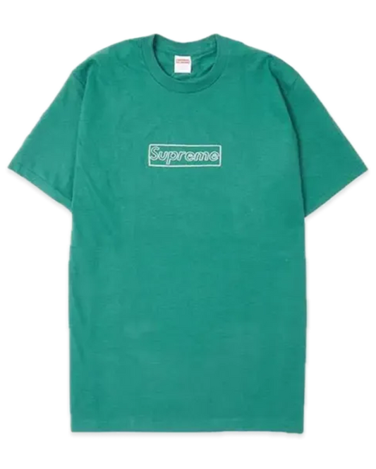 Supreme KAWS Chalk Logo Tee Light Pine