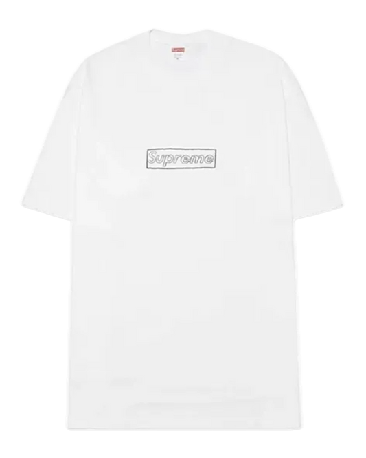 Supreme KAWS Chalk Logo Tee White