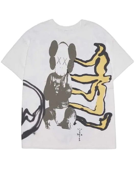 Travis Scott Cactus Jack x Kaws For Fragment Tee Aged Yellow SS21