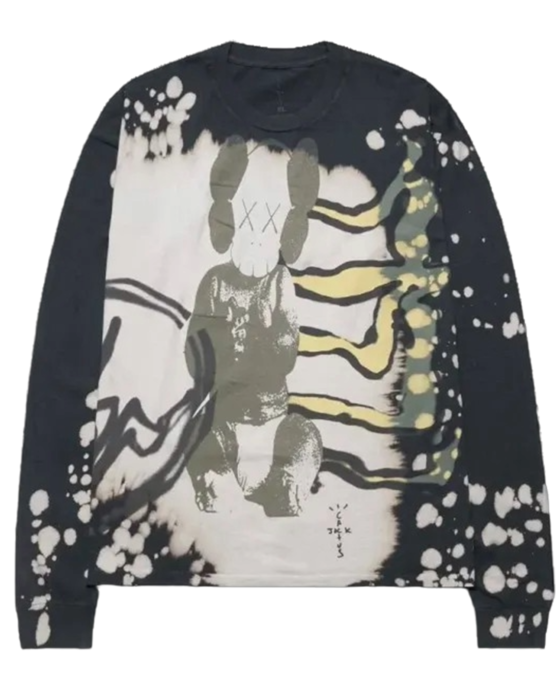 Sweatshirt with artistic design on a white background
