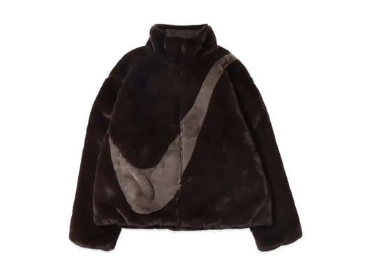 Nike AS W NSW Jacket Faux Fur Swoosh "Brown"