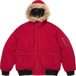 Supreme Reversible Faux Fur Hooded Work Jacket "Red"